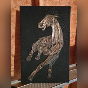 1970s Horse Nail And String Art